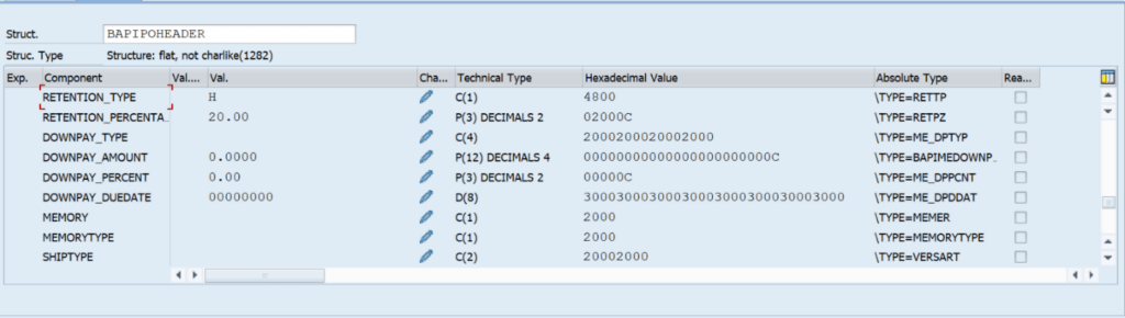 Purchase Order with Header level Retention Type 