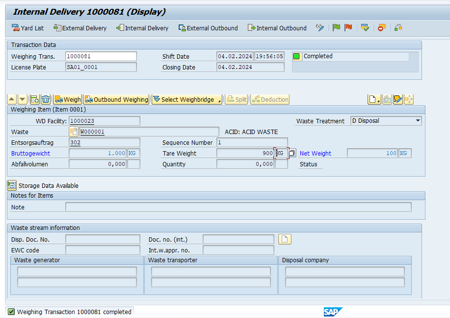 Internal Delivery - PROLOGA