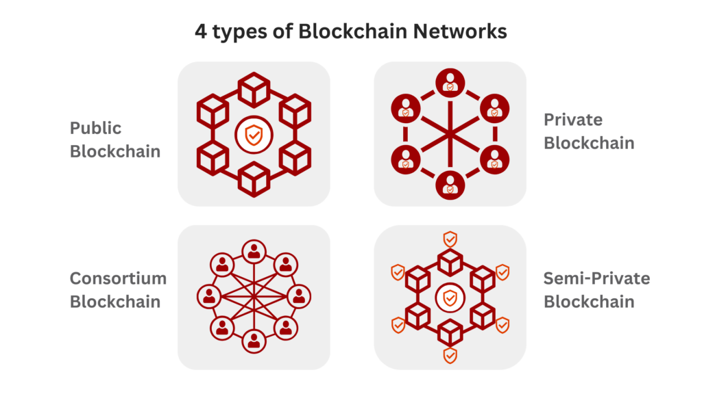 What are the four types of Blockchain Networks